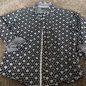 Bugatchi Black and White Dot Shirt
